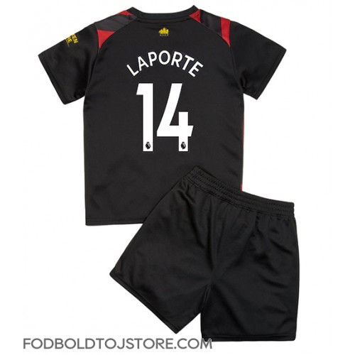 Manchester City Aymeric Laporte #14 Udebanesæt Børn 2022-23 Kortærmet (+ Korte bukser)